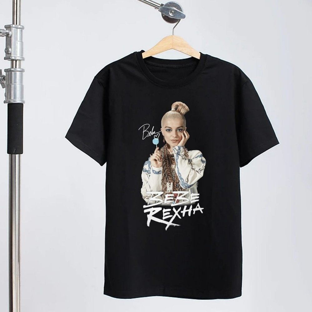 Hot Bebe Rexha Singer Shirt New Popular Black All Size Tee U6